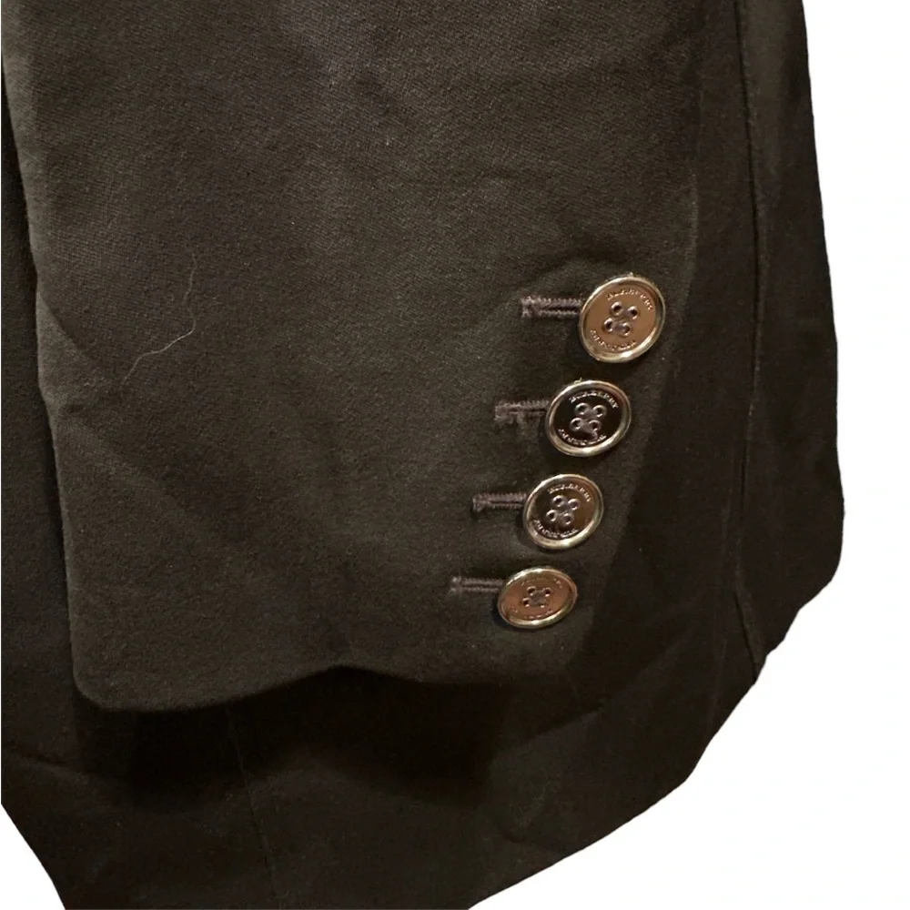 Burberry Women’s Button Up Jacket Made In‎ Italy Black Sz 14
